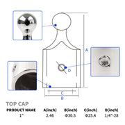 1 inch Top Cap