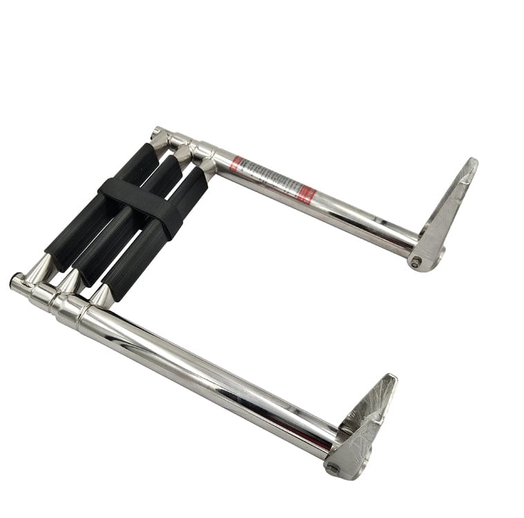 Marine Stainless Steel Telescoping Ladder with Folding Support 3-Step Boat Ladder