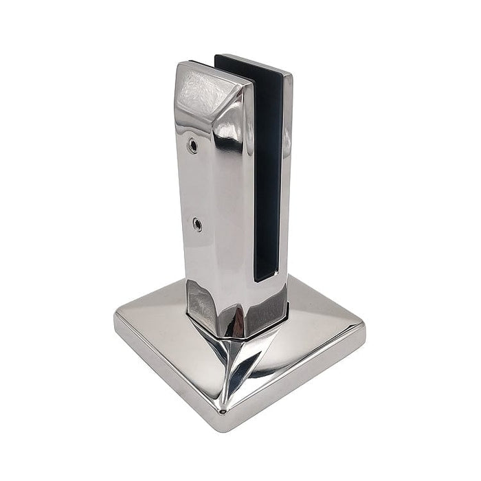 Heavy-duty glass clamp for railings