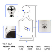1 inch Top Cap
