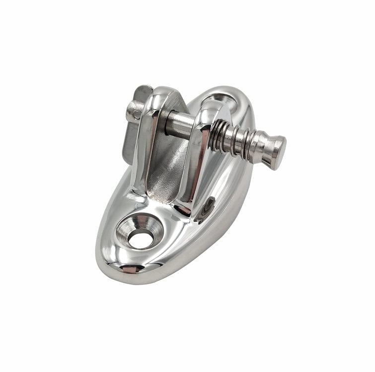 316 SS Bimini Top Rail Hinge Concave Base for Deck Railing Bolt or Pin ...
