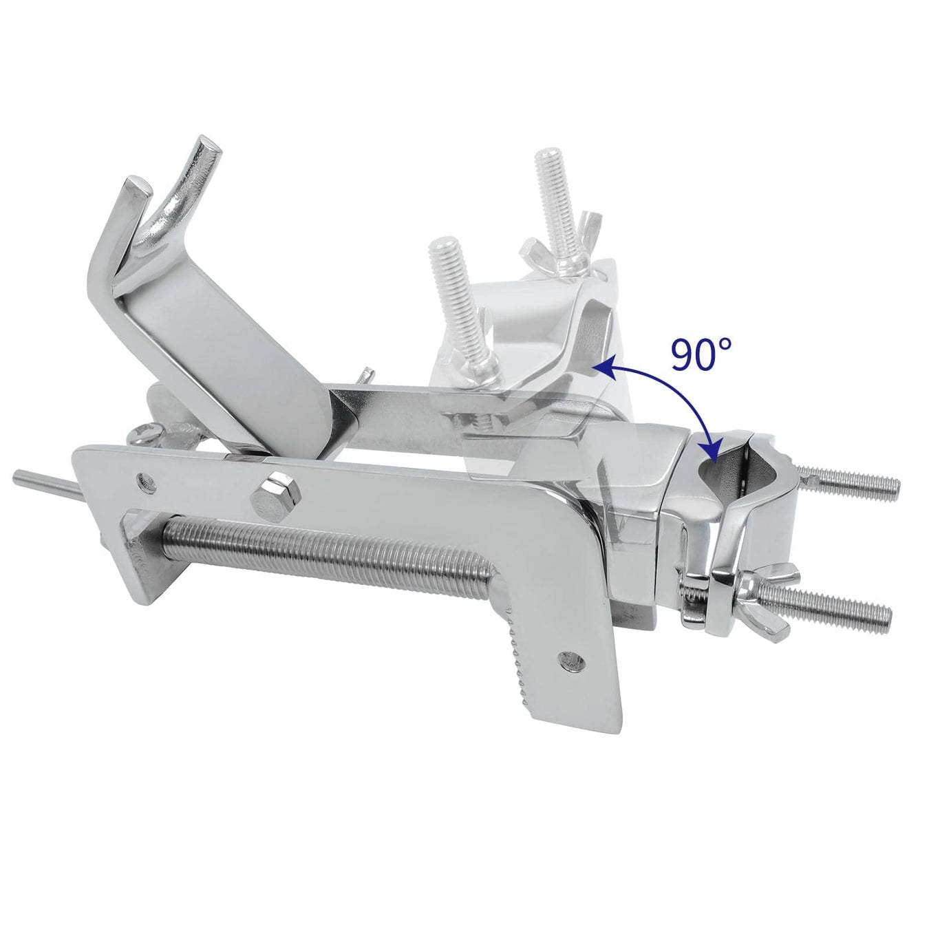 fishing clamping device with adjustable arms