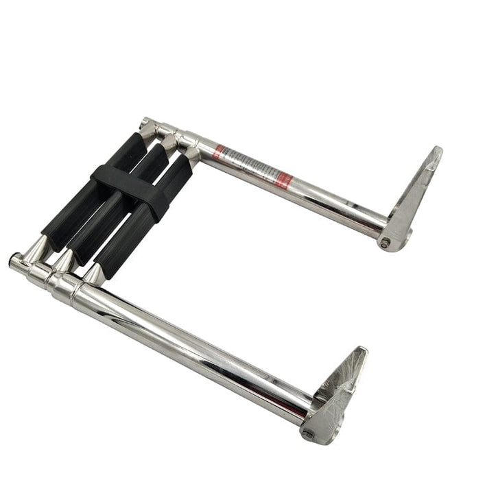 Marine Stainless Steel Telescoping Ladder with Folding Support 3-Step Boat Ladder