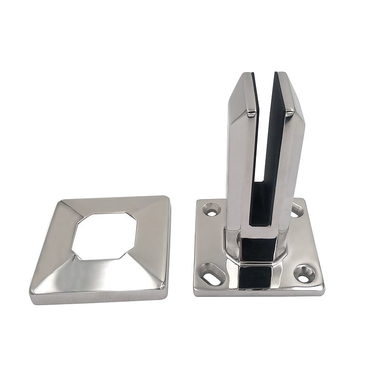 Stainless steel glass connector for balcony railings