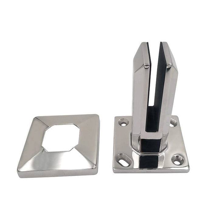 Stainless steel glass connector for balcony railings