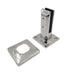 Marine-grade glass connector for railings