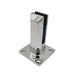 Polished stainless steel frameless glass clamp