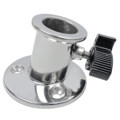 Deck Fitting 316 Stainless Steel Flagpole Base for Boats and Yachts, Stern Flag Staff Socket
