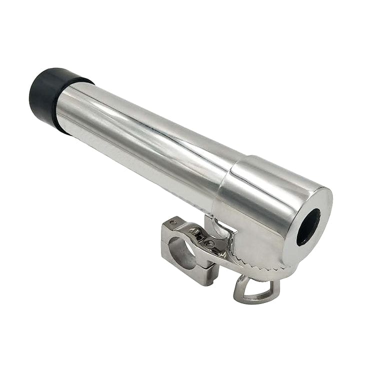 Heavy-duty stainless steel fishing rod holder for marine use