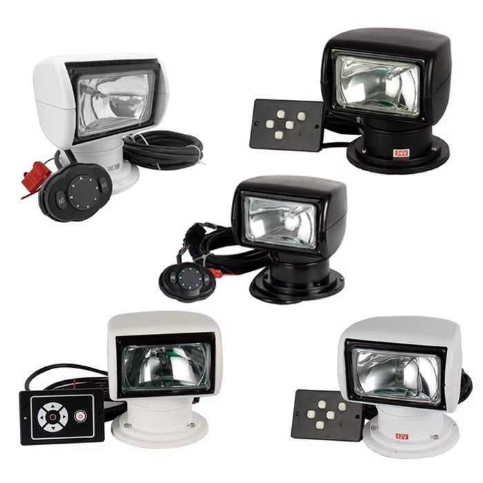 Marine Boat Spotlight Remote Control 12V 24V IP66 Waterproof Halogen