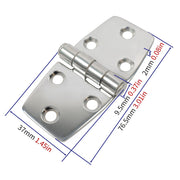 polished stainless hinge