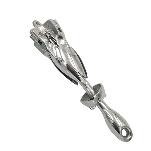 polished stainless steel folding anchor