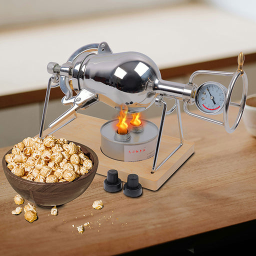 portable stainless steel popcorn maker